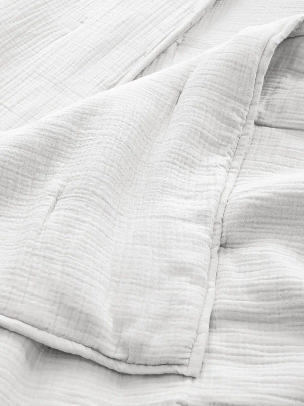 Quince Organic Airy Gauze Box Quilt White King/Cal King NWT Luxury Bedding - Picture 4 of 14